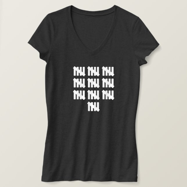 Camiseta 50 Tally Mark Inspirou 50th Birthday T-shirt (Frente do Design)
