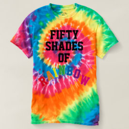 Camiseta 50 tons de arco-íris