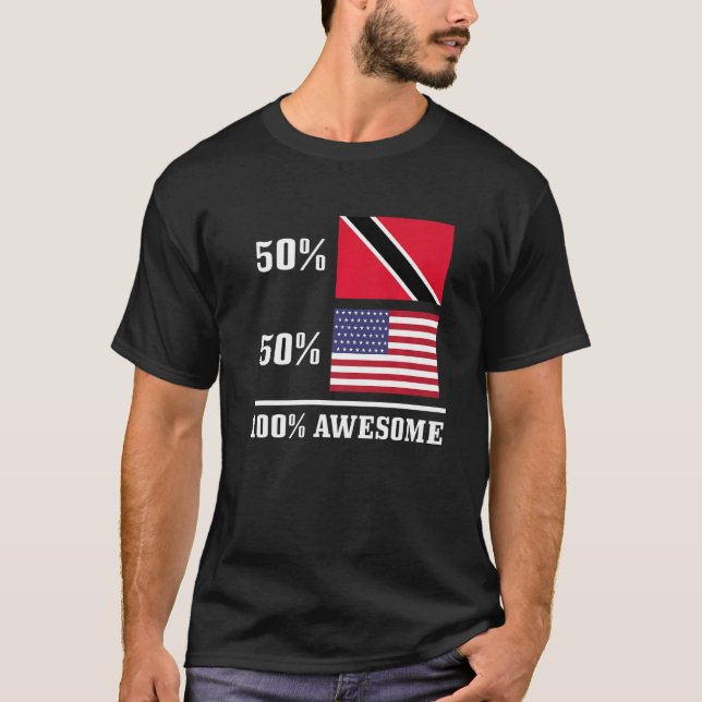 Camiseta 50 Trinidad e Tobago 50 Orgulho de Bandeira Americ (Frente)