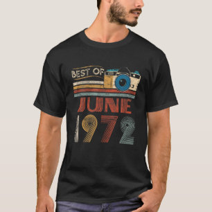 Camiseta 50 Vintage Birthday Gifts 50 Year Old Best Of June