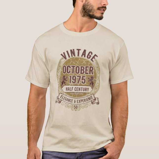 Camiseta 50th Anniversary Vintage October 1975 –Exception (Frente)