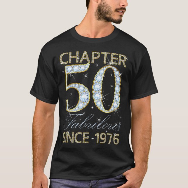 Camiseta 50th Birthday Chapter 50 Fabulous Since 1976  (Frente)