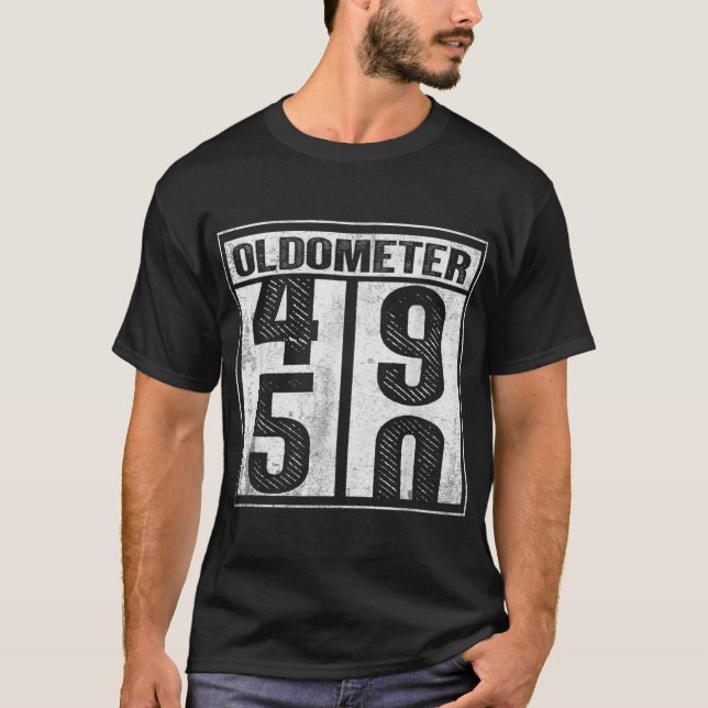 Camiseta 50th Birthday Funny Gift Men Women Oldometer 4950  (Frente)
