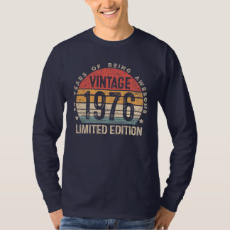 Camiseta 50th Birthday Vintage 1976 Limited Edition 50 Bday