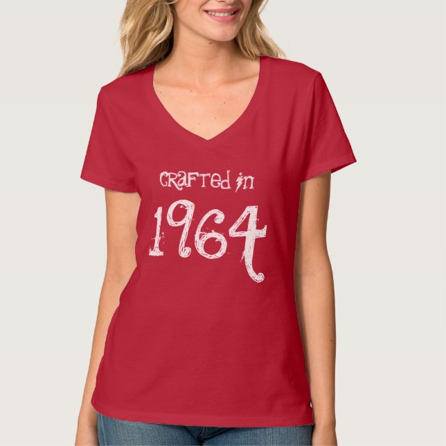 Camiseta 50th Presente de aniversário Crafted em 1964 ou (Frente)