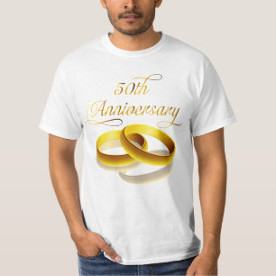 Camiseta 50th Roteiro Dourado do aniversário  