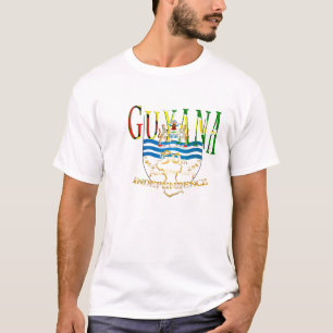 Camiseta 50th t-shirt feliz Guyana do aniversário,