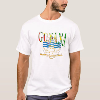 Camiseta 50th t-shirt feliz Guyana do aniversário,