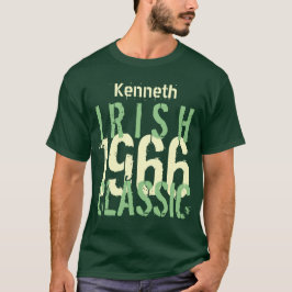 Camiseta 50th Verde clássico irlandês v5 do aniversário