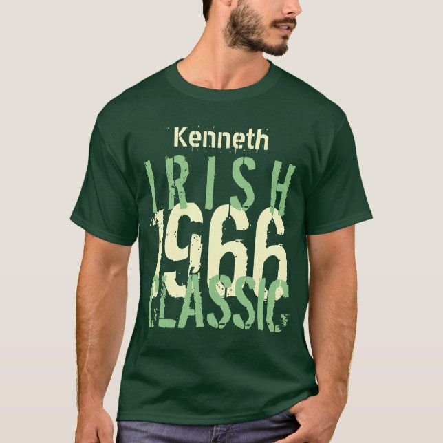 Camiseta 50th Verde clássico irlandês v5 do aniversário (Frente)