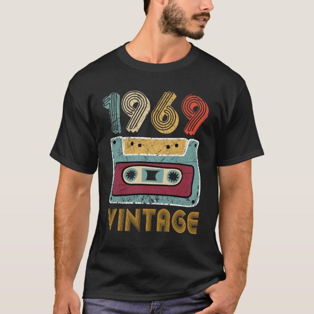 Camiseta 50th Vintage 1969 do presente de aniversário (Frente)