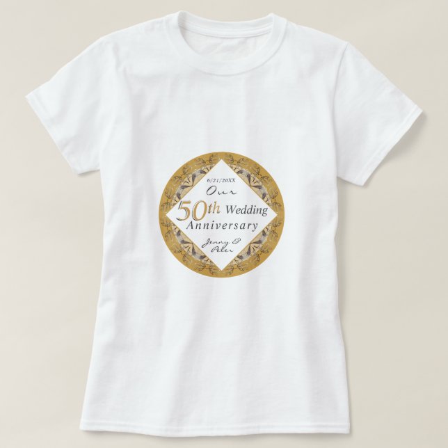 Camiseta 50th Wedding Anniversary  (Frente do Design)