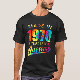 Camiseta 51000Ruas De 51 Anos De Idade Tie Dye 1970 Feitas