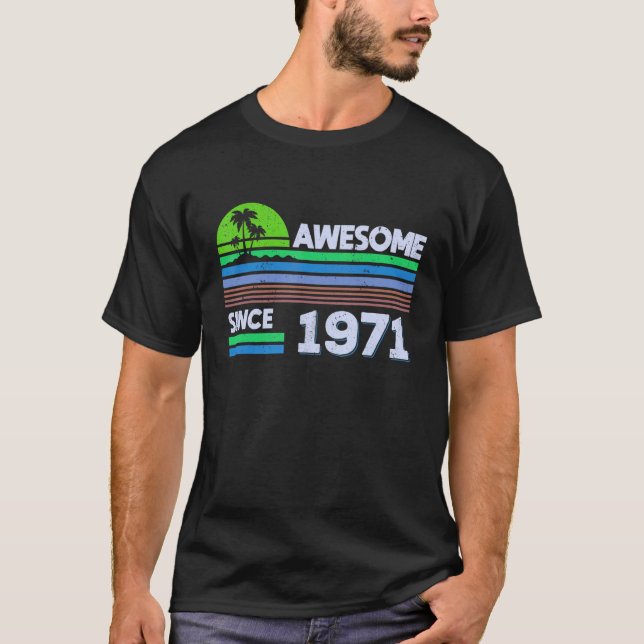 Camiseta 511 Homens de Aniversário da rua Incrível Desde 19 (Frente)