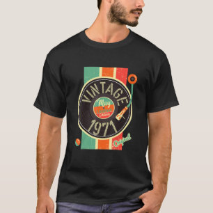 Camiseta 51 Anos Aniversário Homem 1971 Maio Mídia Turntabl