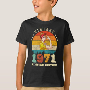 Camiseta 51 anos de idade 1971 Vintage 51ruas Aniversário