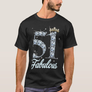 Camiseta 51 Anos de Idade É Meu 51º Aniversário Rainha Diam
