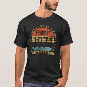 Camiseta 51 anos de idade Presente Edição Limitada de fev