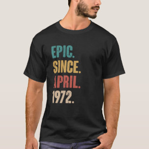 Camiseta 51 Anos De Idade Vintage 1972 Aniversário 51Desdec