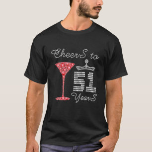 Camiseta 51 Anos Nascer De Festa de aniversário De Rua 51