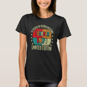 Camiseta 51 anos Vintage outubro de 1971 Aniversário