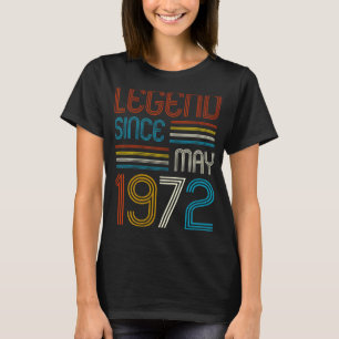 Camiseta 51.o aniversário da legenda desde maio de 1972 51.