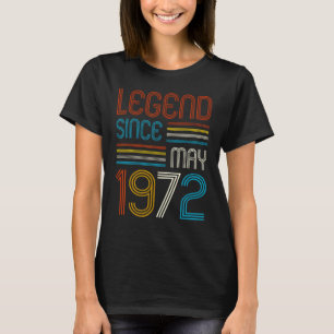Camiseta 51.o aniversário da legenda desde maio de 1972 51.