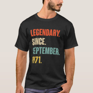Camiseta 51 Year Old 51st Birthday Legendary Since Septembe
