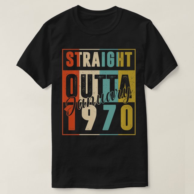 Camiseta 51 Years Old Retro Birthday Gift Straight Outta Ja (Frente do Design)