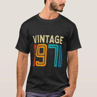 Camiseta 51ruas Aniversário Vintage 1971 Homens De 51 Anos