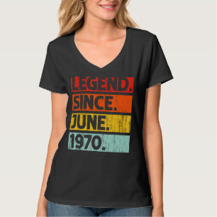 Camiseta 52ª Lenda De Aniversário Desde Junho De 1970 52 An