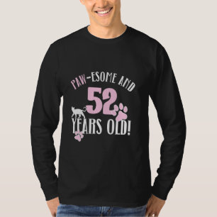 Camiseta 52º Aniversário, 52 Anos De Idade, Gato Mãe, Gato,