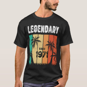 Camiseta 52º aniversário de 1971 para homens e mulheres