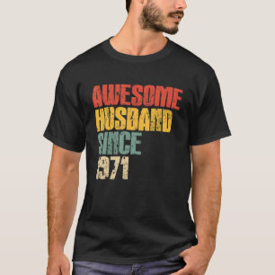Camiseta 52º Aniversário de Casamento para Him Incrível Hus