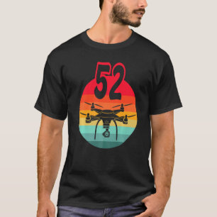 Camiseta 52º Aniversário I Retro Remote Control Drones com