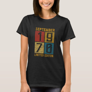 Camiseta 52º Aniversário, Setembro De 1970 Nascer Em 1970 5