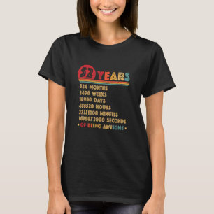 Camiseta 52º Aniversário Vintage 52 Anos De Ser Incrível Bo