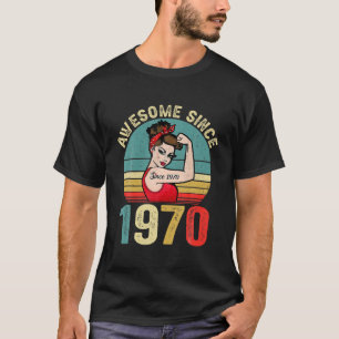 Camiseta 52 Anos De Idade Incrível Desde 1970 52º Present
