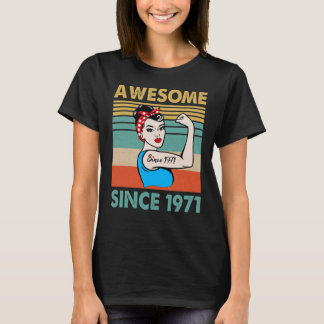 Camiseta 52 anos de idade incrível desde 1971 52º aniversár