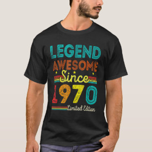 Camiseta 52 Anos De Idade Vintage Legend Incrível Desde 197
