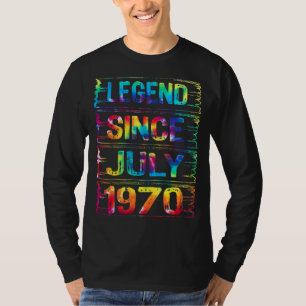 Camiseta 52 Anos De Julho Desde 1970 52º Aniversário Tie Dy