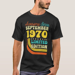 Camiseta 52 Anos De Nascer Em Setembro De 1970 52º Aniversá