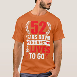 Camiseta 52 anos de queda 52 anos Casamento G