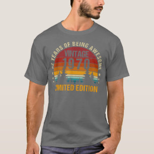 Camiseta 52 anos Vintage 1970 Limited Edition 52th Birt