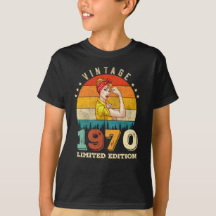 Camiseta 52 anos Vintage Women 1970 52nd Birthday Gift