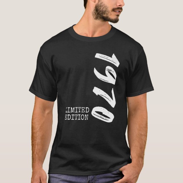 Camiseta 52.o aniversário Damas Mens 52 Anos 1970 20 (Frente)