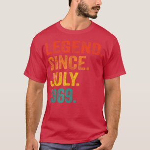 Camiseta 53ª Legenda De Aniversário Desde Julho De 1969 53 