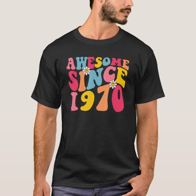 Camiseta 53º Aniversário Espetacular Desde 1970 Retro 53 An (Frente)