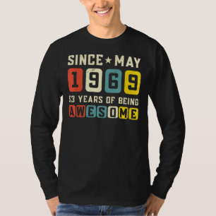 Camiseta 53º aniversário incrível desde maio de 1969
