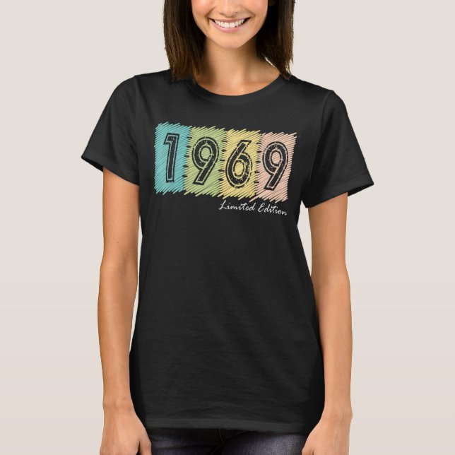 Camiseta 53º Aniversário Mulheres 53 Anos 1969 (Frente)